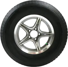 ST205/75R14 tire - gunmetal aluminum wheel