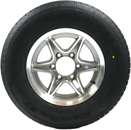 ST225/75R15 tire - 6-Lug gunmetal aluminum wheel