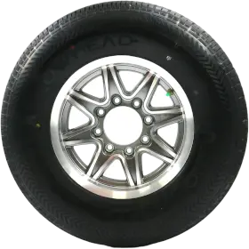ST235/80R16 tire - 8-Lug gunmetal aluminum wheel - Load Range E